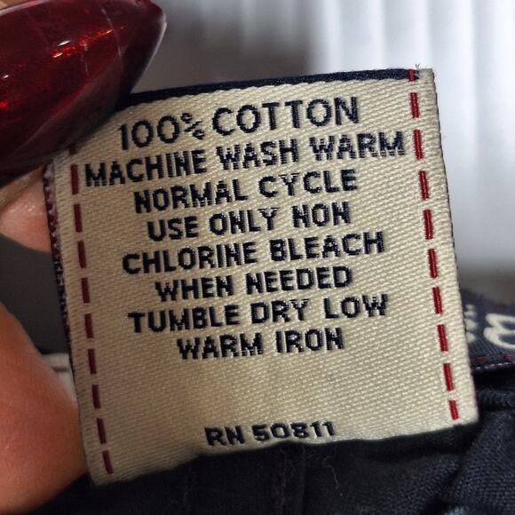 Vintage Y2K Anchor Blue Shorts 7 Low Rise Micro Mini Chino Preppy Flap Pockets - Picture 4 of 9